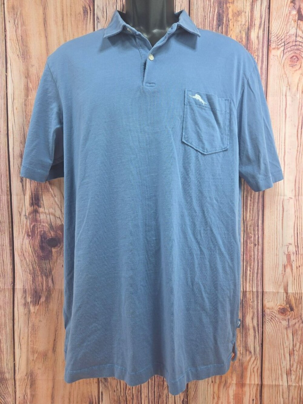 Tommy Bahama Relax Pima Cotton Blue Polo Medium